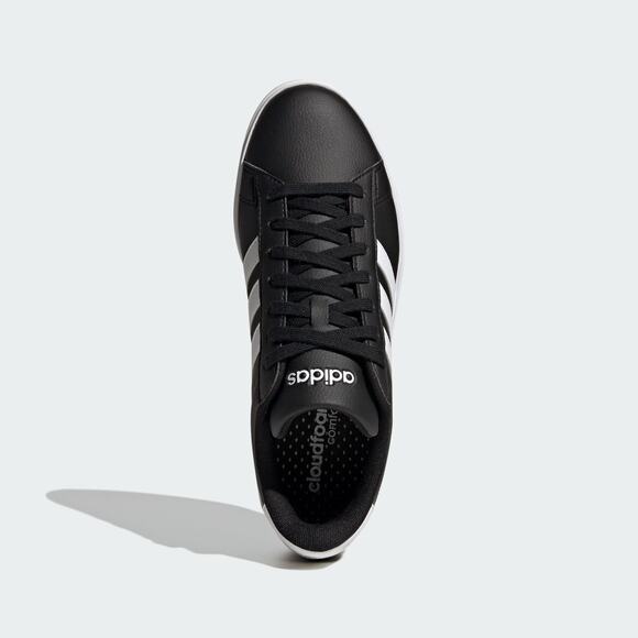 Adidas Mens Grand Court 2 Tennis Shoe Black White Size 10.5 New Casual Sneaker